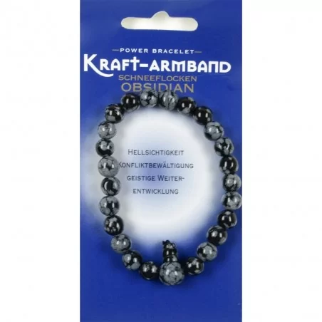 Kraft-Armband Schneeflockenobsidian