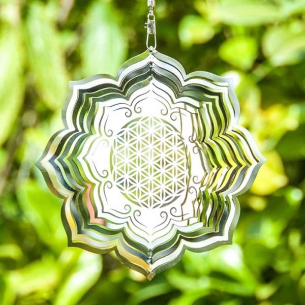 Mobile - Blume des Lebens Lotus Ø 15 cm | aus Edelstahl