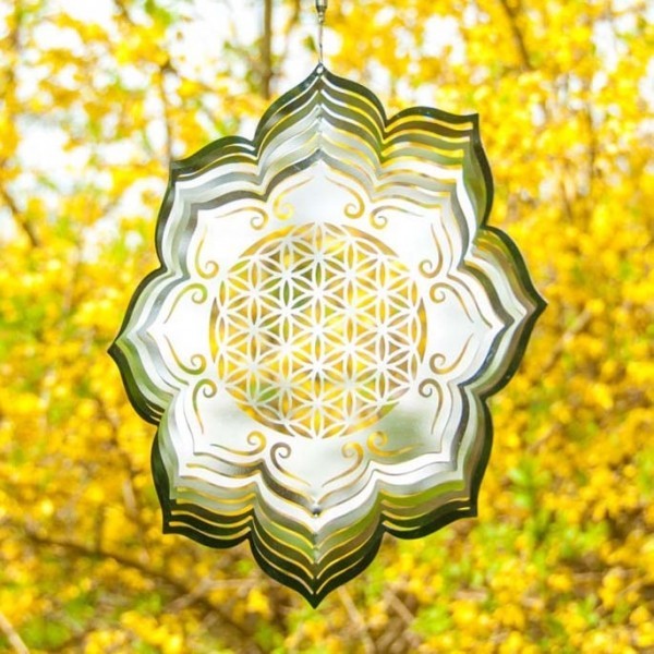 Mobile - Blume des Lebens Lotus Ø 25 cm | aus Edelstahl