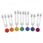 sieben Chakra Stimmgabeln - ohne Aktivator | gewichtete Stimmgabeln