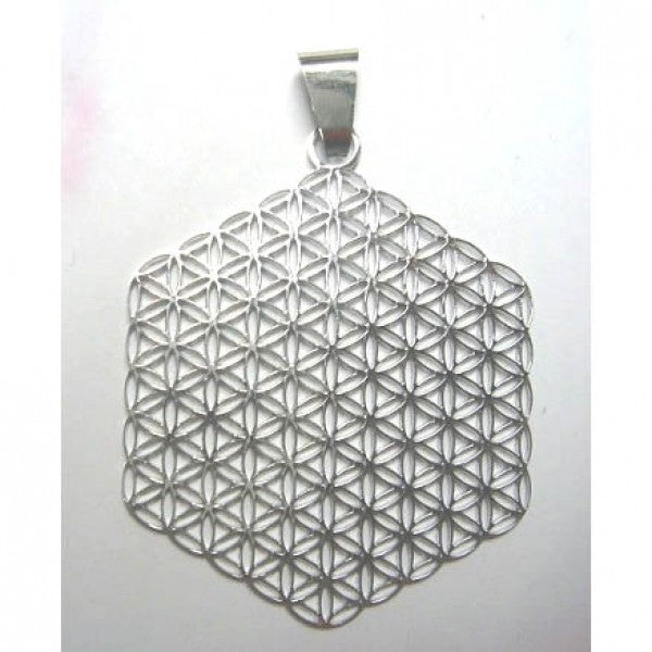 Edelstahl Anhänger - randlos vollendet Blume des Lebens