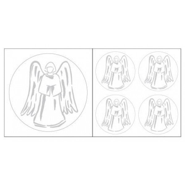Aufkleber - Engel silberfarben