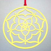 Fensterbild Venusblume 18cm | Edelstahl goldfarben