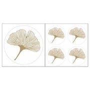 Aufkleber - Ginkgoblatt goldfarben
