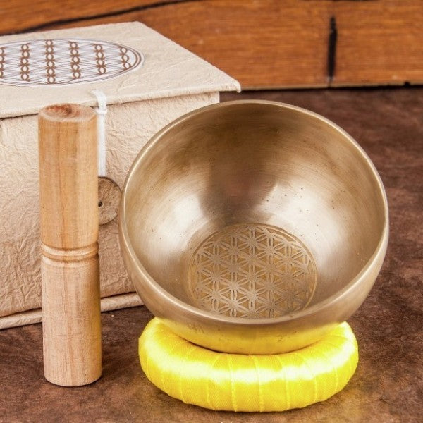 Klangschalenset Blume des Lebens 11,5 cm | in hübscher Geschenkbox