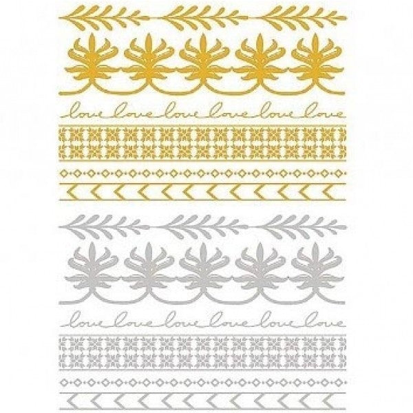 Love Story - Blattgold Körper-Tattoo