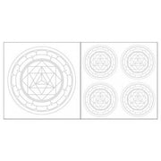 Aufkleber - Merkaba silberfarben