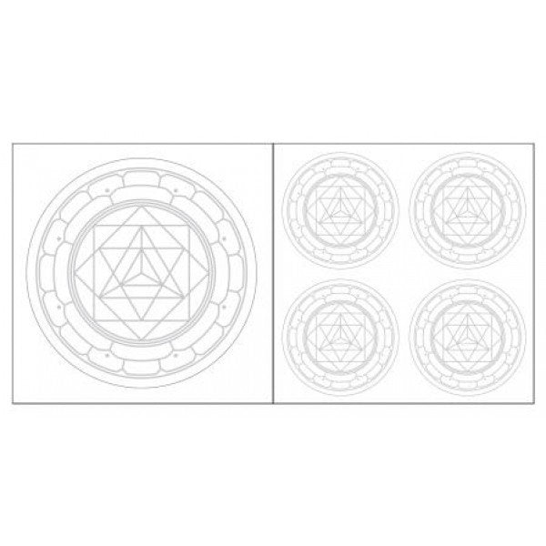 Aufkleber - Merkaba silberfarben