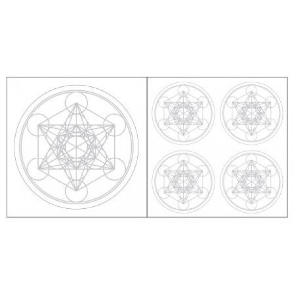 Aufkleber - Metatron silberfarben