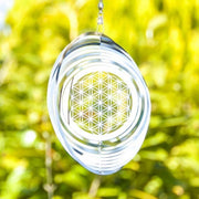 Mobile Blume des Lebens Windspiel Ø 15 cm | aus Edelstahl