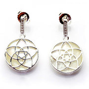 Ohr-Anhänger Venusblume mit Perlmutt