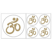 Aufkleber - OM goldfarben