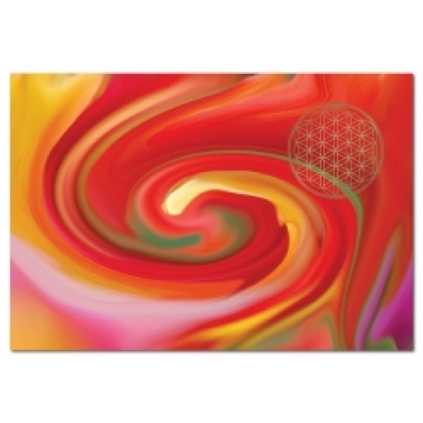 Postkarte Lebensblume - Energiebild