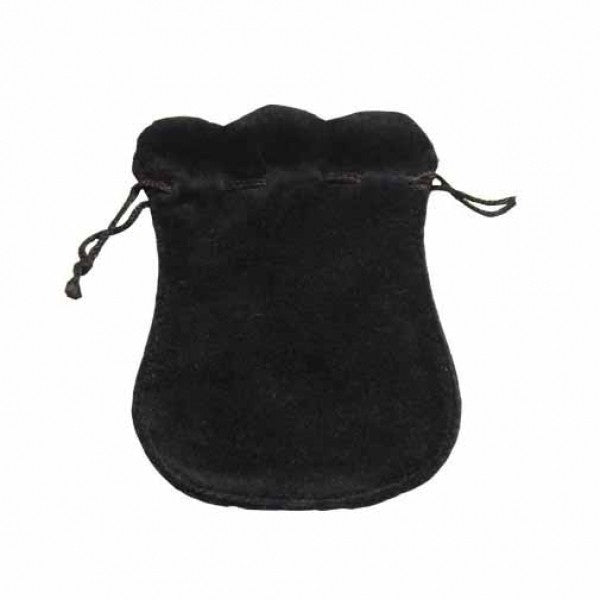 Samtbeutel gewellt schwarz 9 x 12 cm