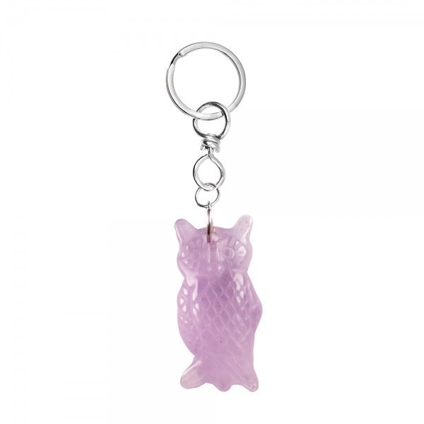 Schlüsselanhänger Eule Amethyst