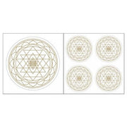 Shri Yantra Aufkleber goldfarben