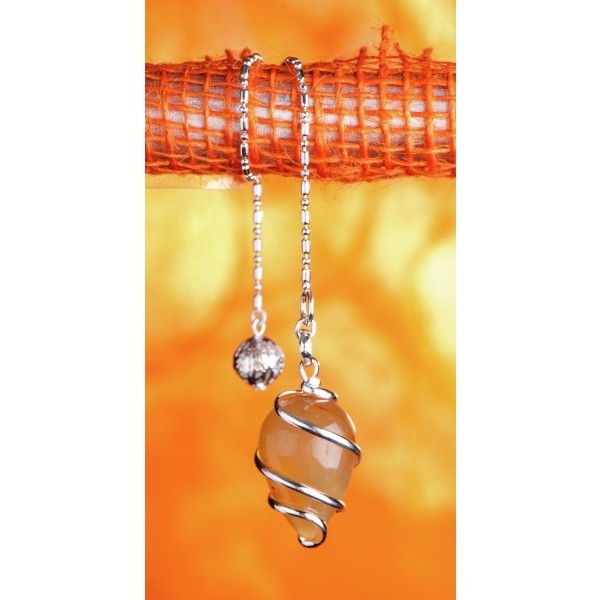 Spiral Pendel - Carneol | mit abnehmbarer Pendelkette