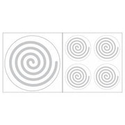 Aufkleber - Spirale links silberfarben