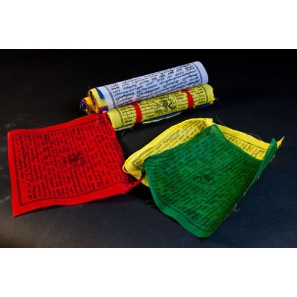 Tibetische Gebetsfahnen - aus Polyester | 25 Fahnen