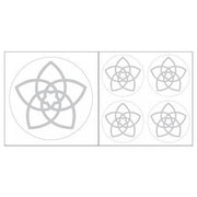 Aufkleber - Venusblüte silberfarben