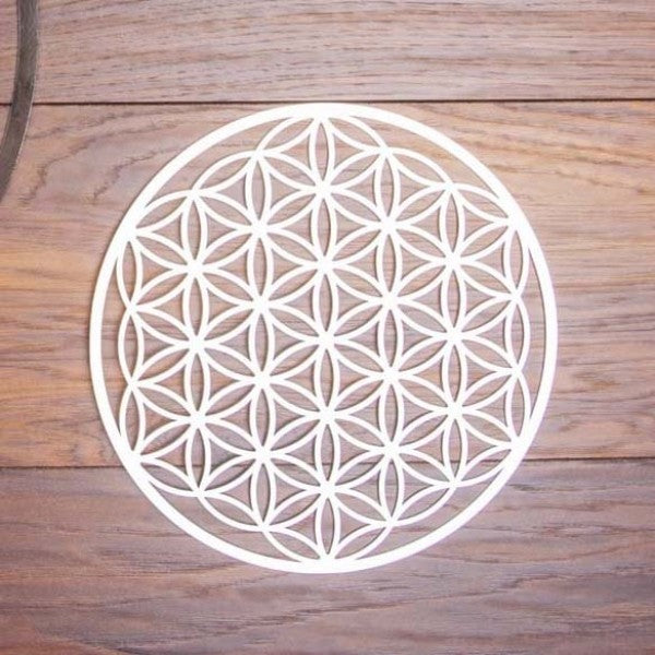 Wandschmuck 25 cm Edelstahl | Blume des Lebens