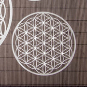 Wandschmuck 25 cm Edelstahl mit Kristallen | Blume des Lebens