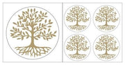 Aufkleber - Baum des Lebens goldfarben