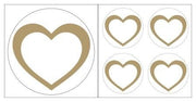 Aufkleber - Herz goldfarben