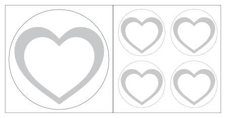 Aufkleber - Herz silberfarben