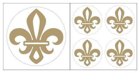 Aufkleber - Lilie goldfarben