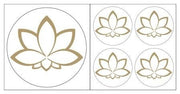 Aufkleber - Lotusblüte goldfarben