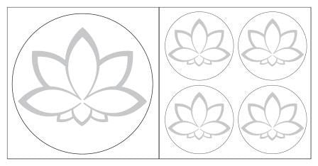 Lotusblüte Aufkleber silberfarben