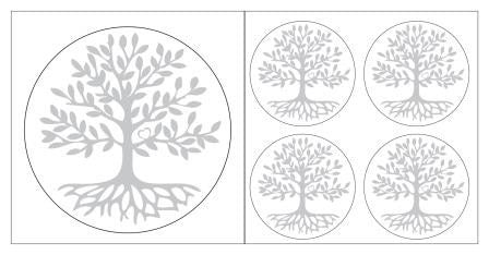 Aufkleber - Baum des Lebens silberfarben