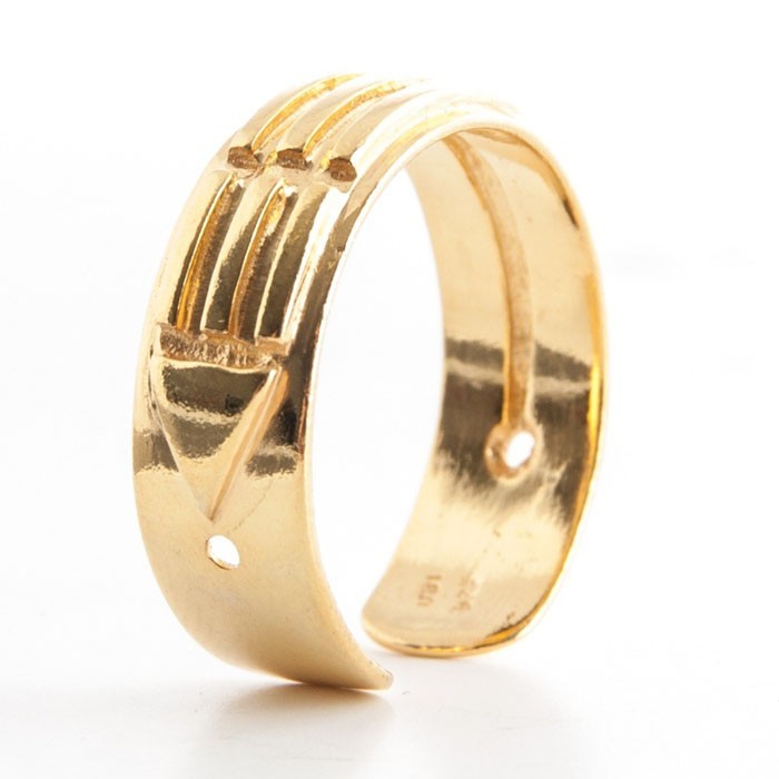 Atlantis Ring Herren silber vergoldet