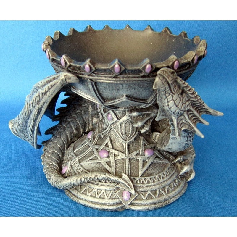 Kugelständer - Drachen mit Pentagramm  | für Kugeln ab Ø 100 mm