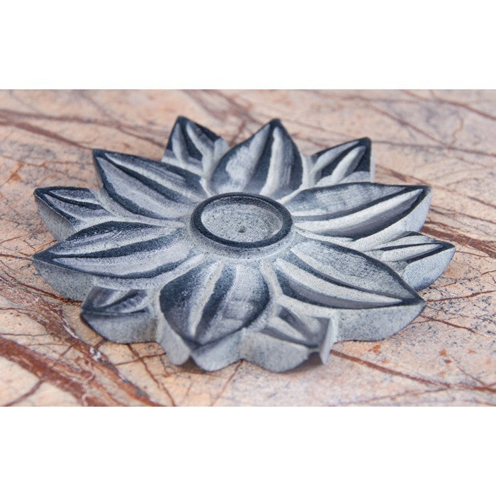 Räucherstäbchenhalter - Speckstein Lotusblume