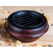 Holz mit dunkler Eiseneinlage 9cm Netzgefäss