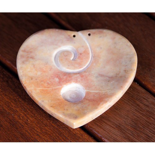 Herz Specksteinräucherhalter | für Räucherstäbchen und Räucherkegel