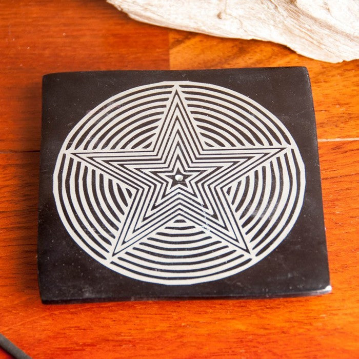 Star-Pentagramm Specksteinräucherhalter