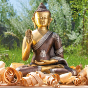 Amogasiddhi 25cm Messing Buddha