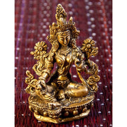 Grüne Tara 9,5cm Messing