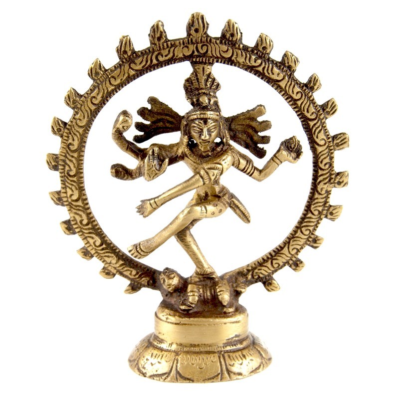 Shiva Nataraj Statuette aus Messing 10,5cm