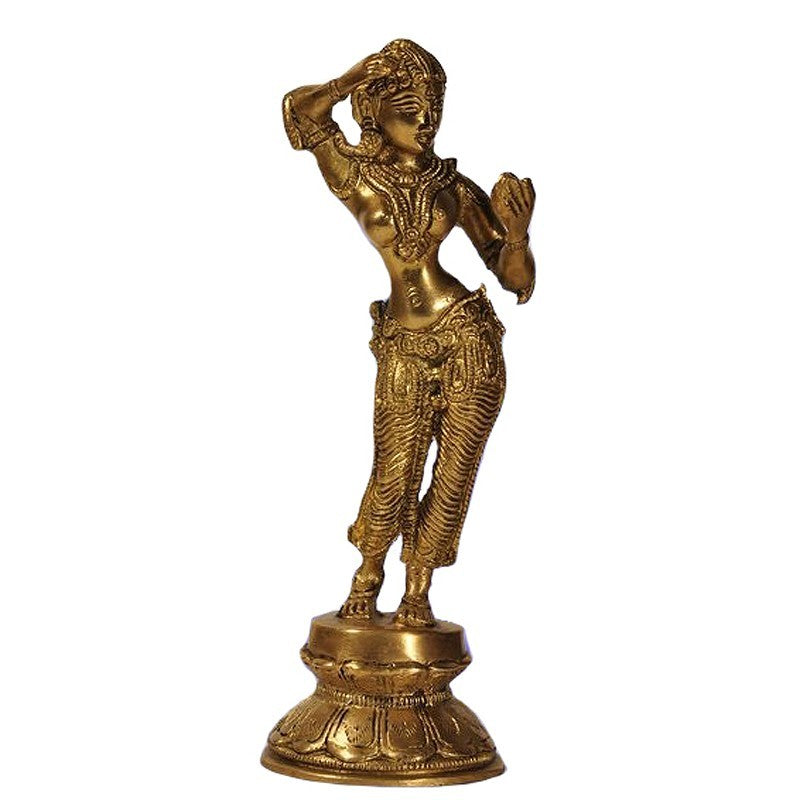 Apsara Göttliche Tänzerin aus Messing 22cm