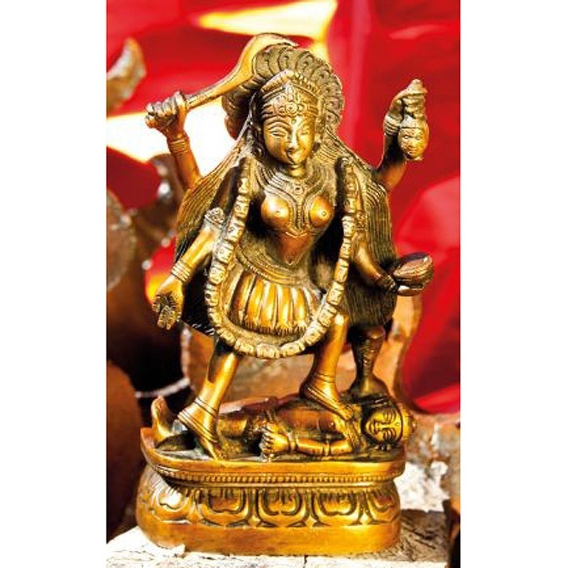 Kali Statuette aus Messing 15cm