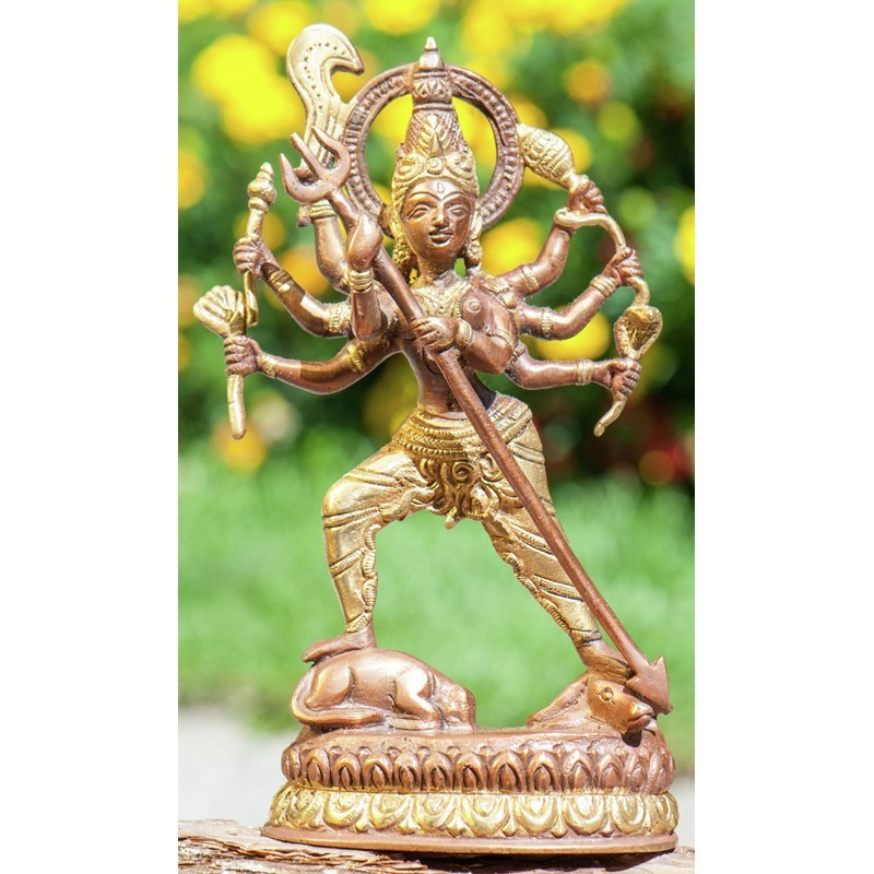 Statuette Kali aus Messing 19,5cm