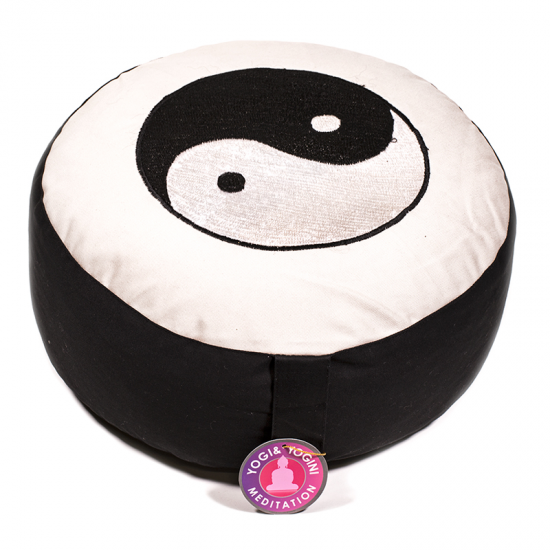 Yin Yang Meditations-Kissen – schwarz-weiss