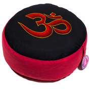 OM Meditations-Kissen – schwarz-rot