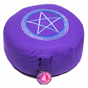 Pentagramm Meditations-Kissen – hellblau-violett