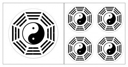 Bagua - Aufkleber schwarz