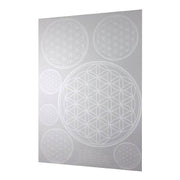 A4 weiss Aufkleber Blume des Lebens | 7 Aufkleber div. Grössen